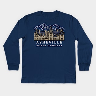 Asheville North Carolina, Biltmore Estate, Mountains Kids Long Sleeve T-Shirt